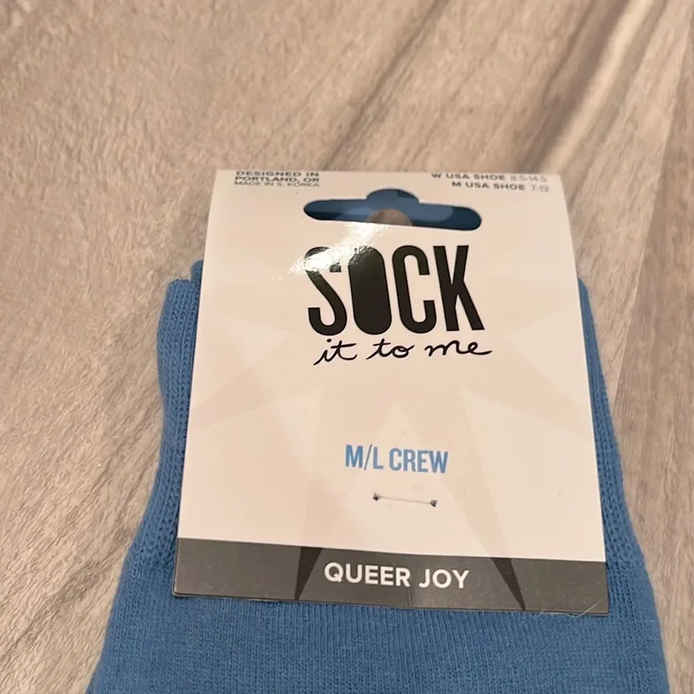 NWT Sock It To Me Queer Joy crew socks - Picture 6 of 7